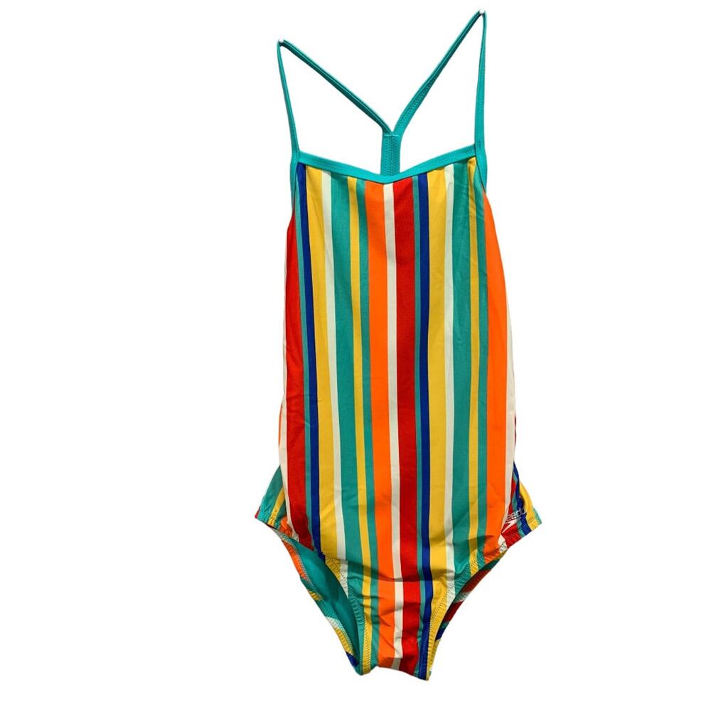 Size 32 (Medium) Speedo Womens Classic‎ Fit Clean Stripe Eco Endurance
